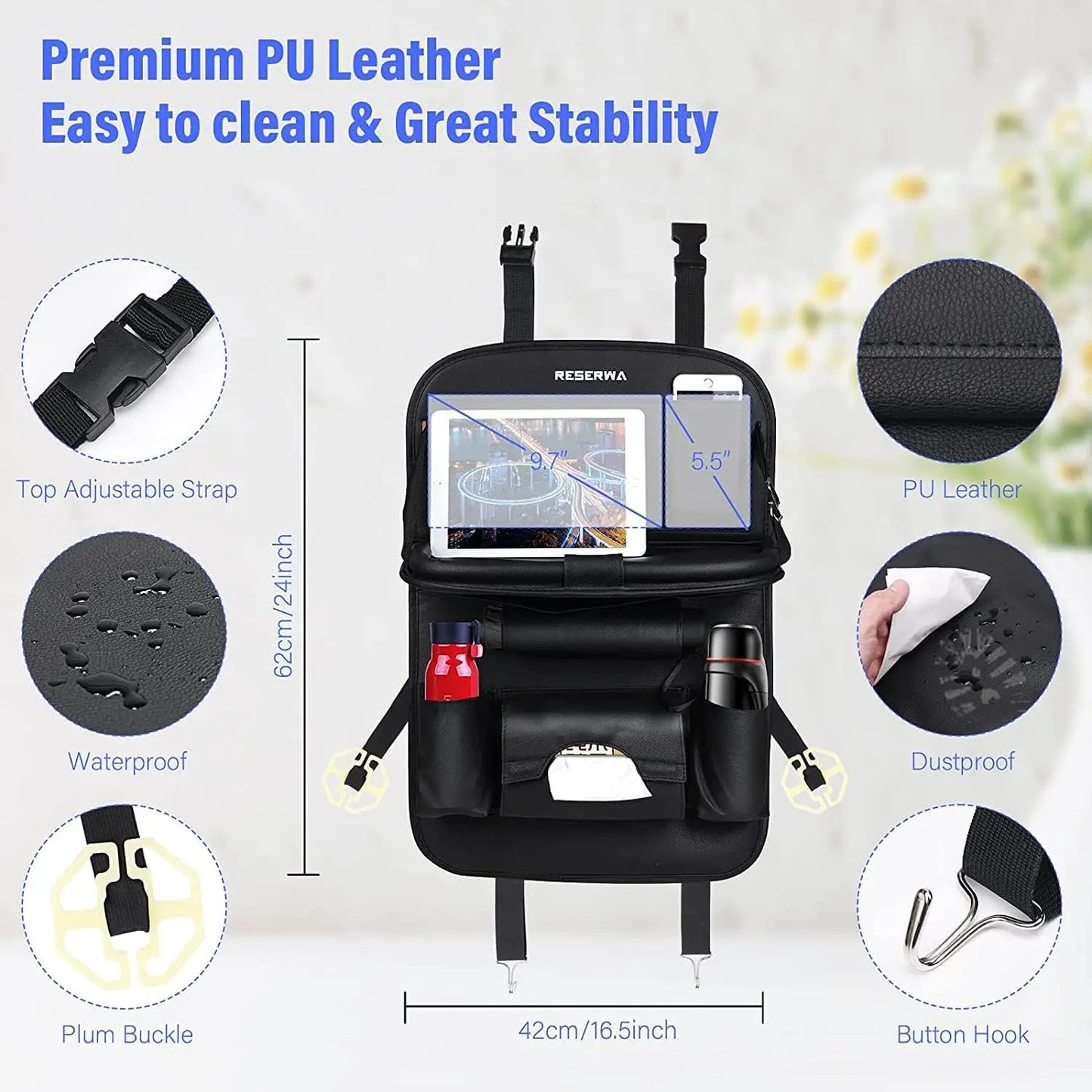 Car Seat Back Organizer with Foldable Table try
