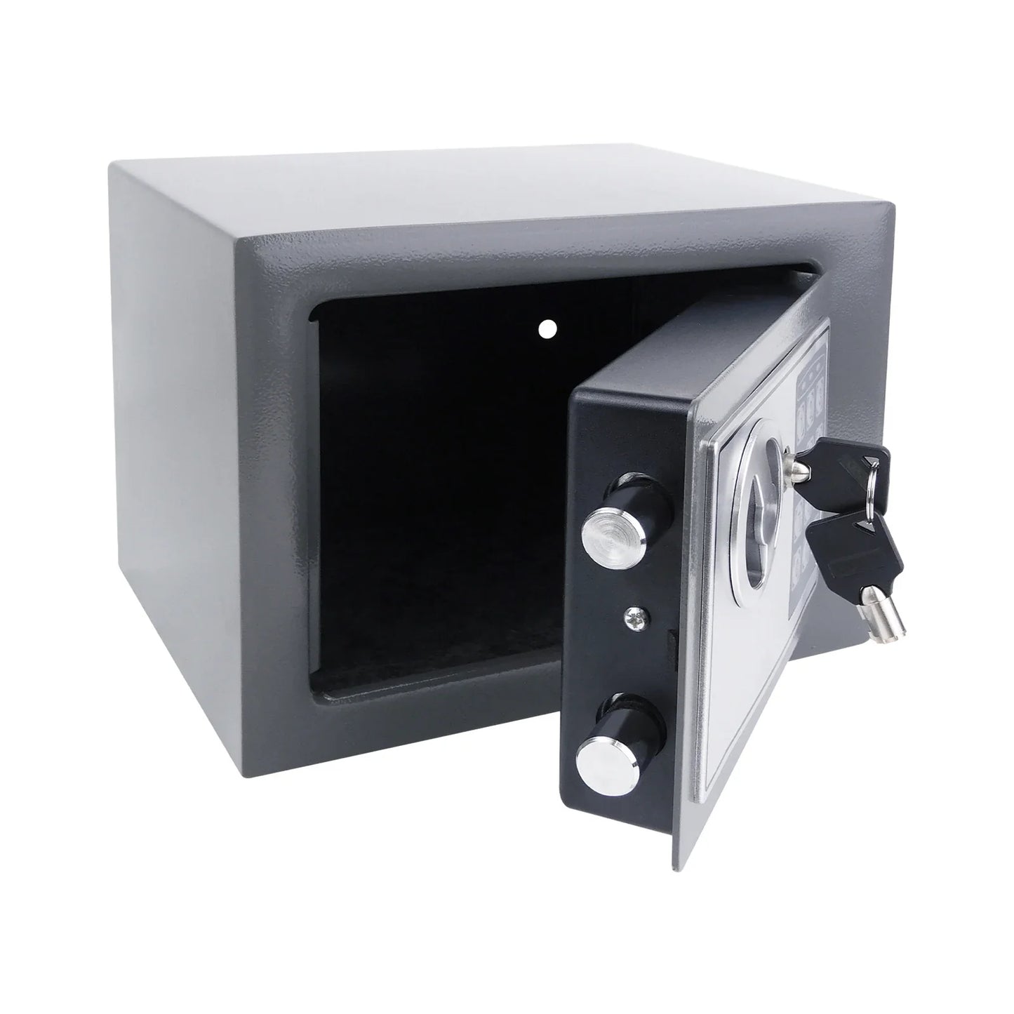 4.6L Electonic Safe Box with Keypad and 2 Keys, Wall Mounted Safe with Prodrilled Holes, Security Safe Box for Home Hotel Use