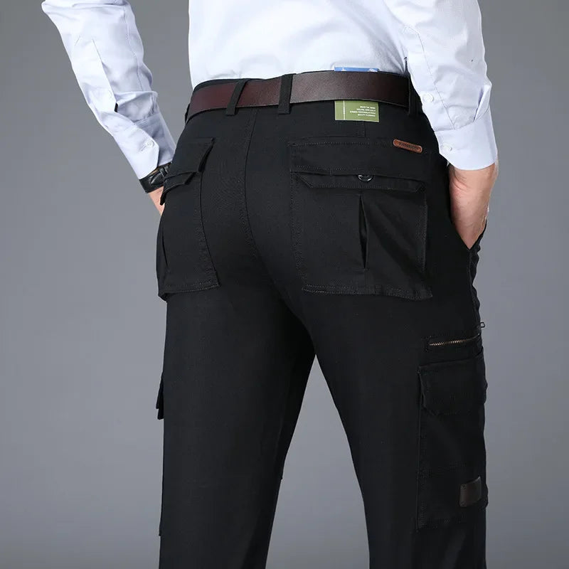 Cargo Pants Military Style Autumn Spring Army Cotton Men's Many Pockets Tactical Straight Fit Work Trousers Male Combat Joggers