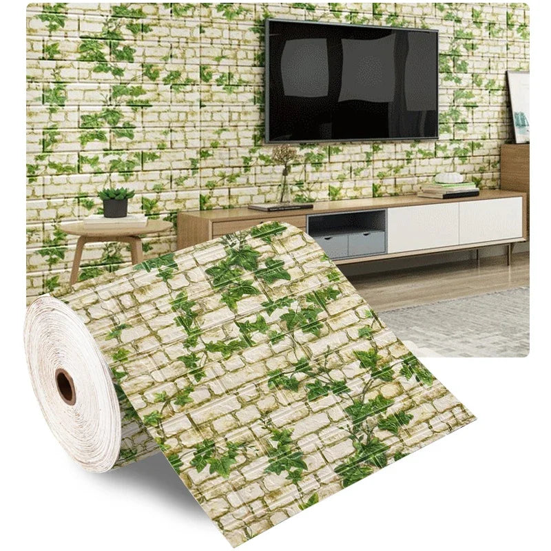 Antique Foam Brick Wallpaper