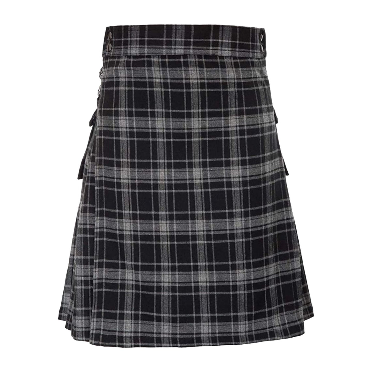 Men Fashion Pleated Scottish Tartan Kilt Pocket s