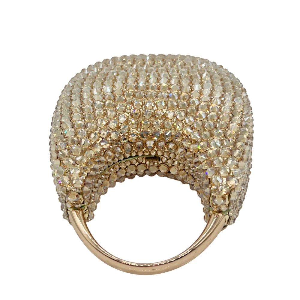 Women's Crystal Diamonds Chain Evening Clutch Bag