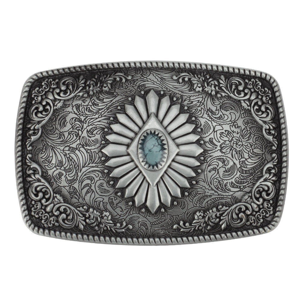 Retro Court Style Belt Buckle Printed Gems for Ancient Nobles