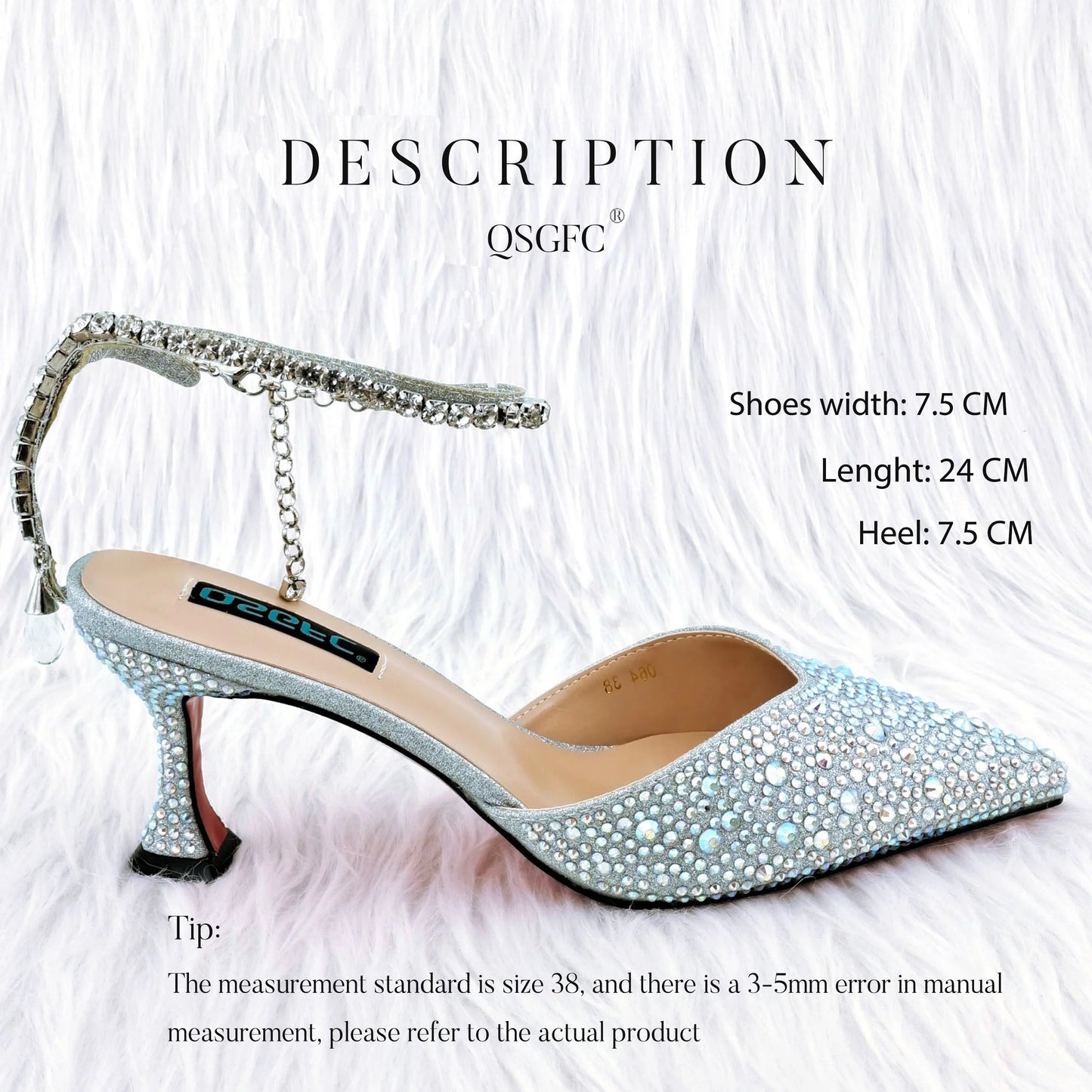 New Gold Glitter Fabric Pointed Toe High Heels With A Variety Of Shapes Of Rhinestones Fashion Party Ladies Shoes And Bag