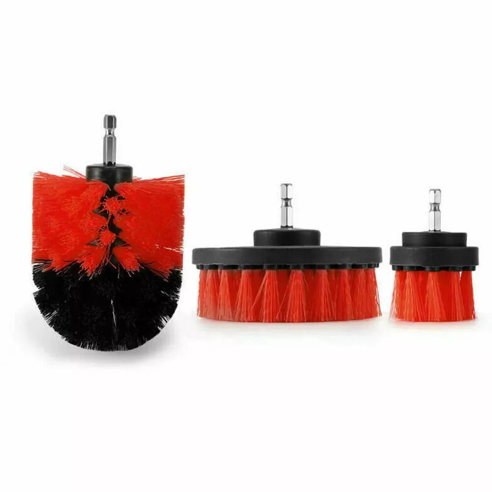 3Pcs Electric Drill Brush Attachment Kit scrubber Cleaning Brush For Carpet Glass Car Kitchen Bathroom Toilet Cleaning Tools