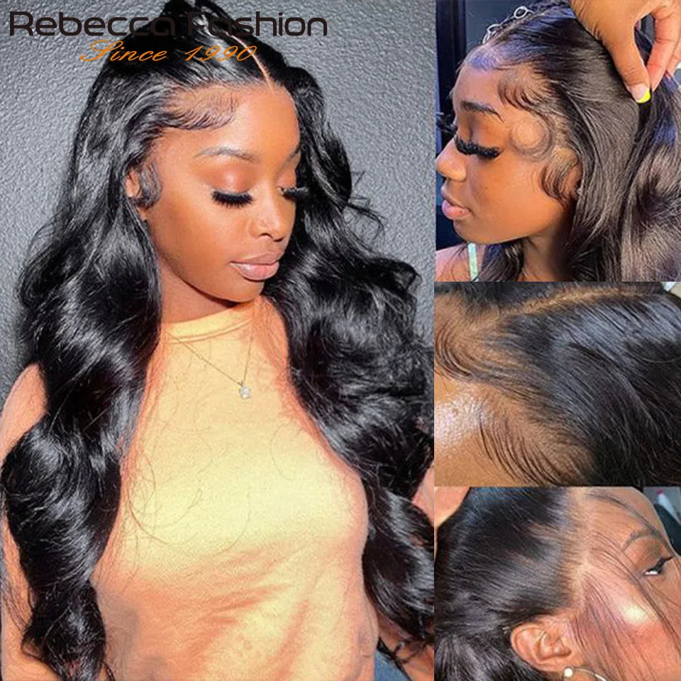Body Wave Lace Front Wigs 180D Transparent Lace Frontal Wig Human Hair Wigs T Part Lace Wig Brazilian Body Wave Lace Wig