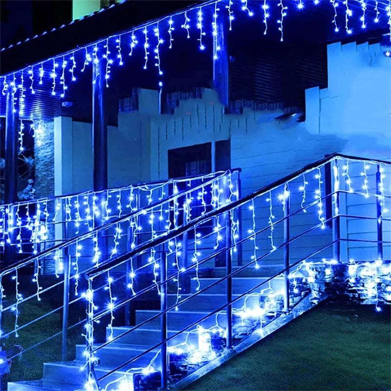 Christmas Lights Waterfall Outdoor Decoration 5M Droop 0.4-0.6m Led Lights