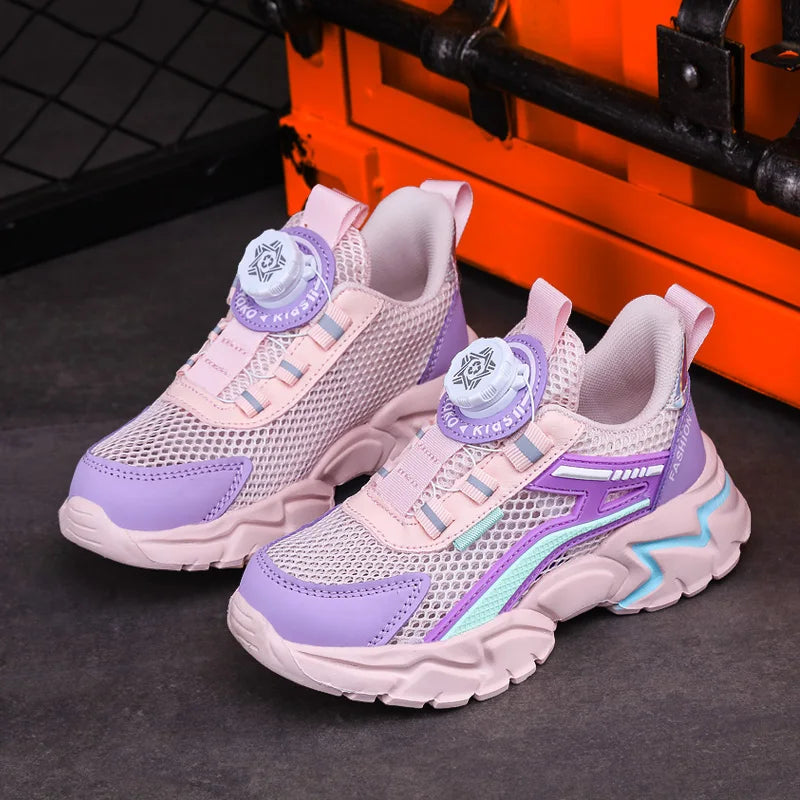 New Children Sports Shoes Boy Sneaker Black Mesh Summer Breathable Kids Casual Shoes Boy Running Tennis Running Sneaker