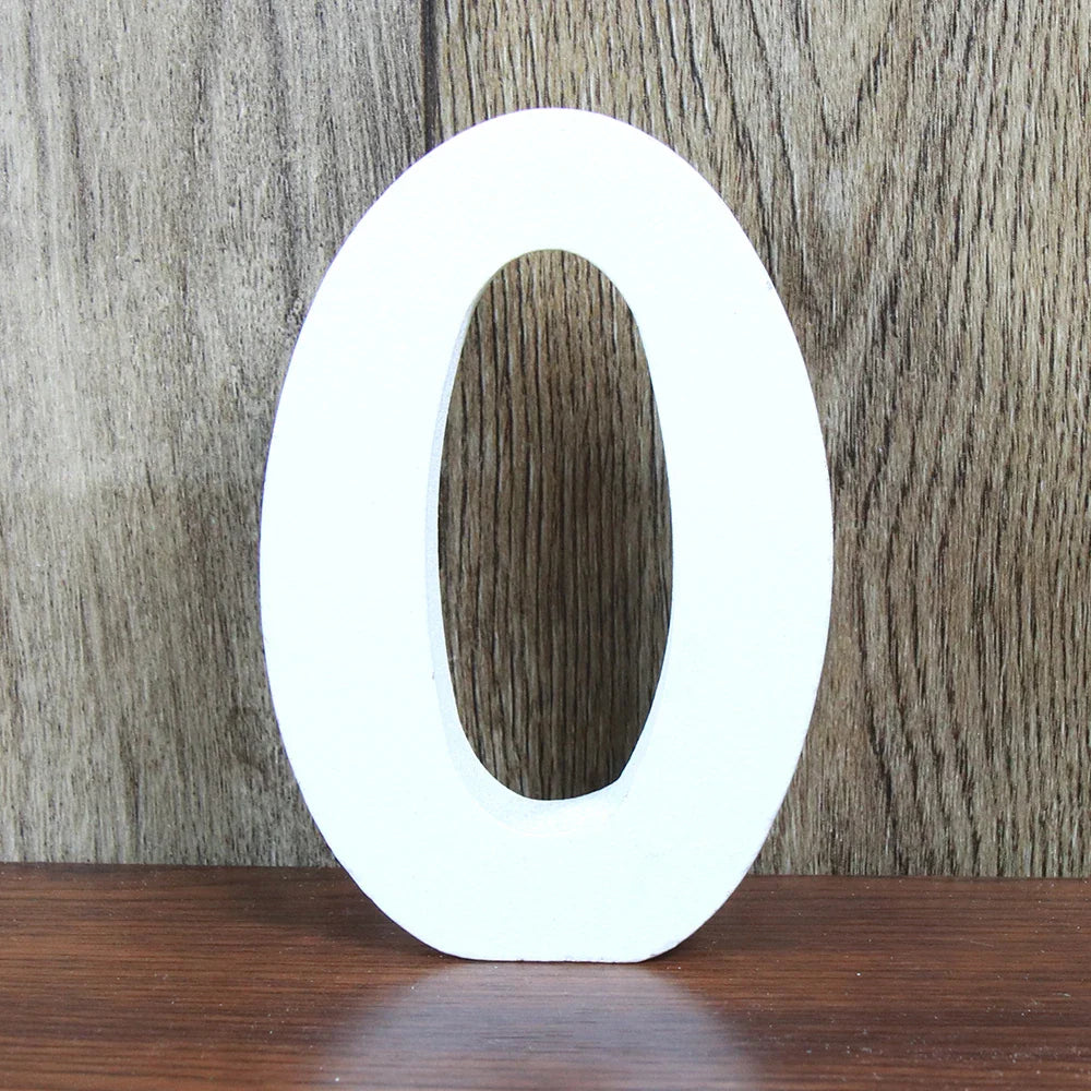 8 CM  White Wooden Letters