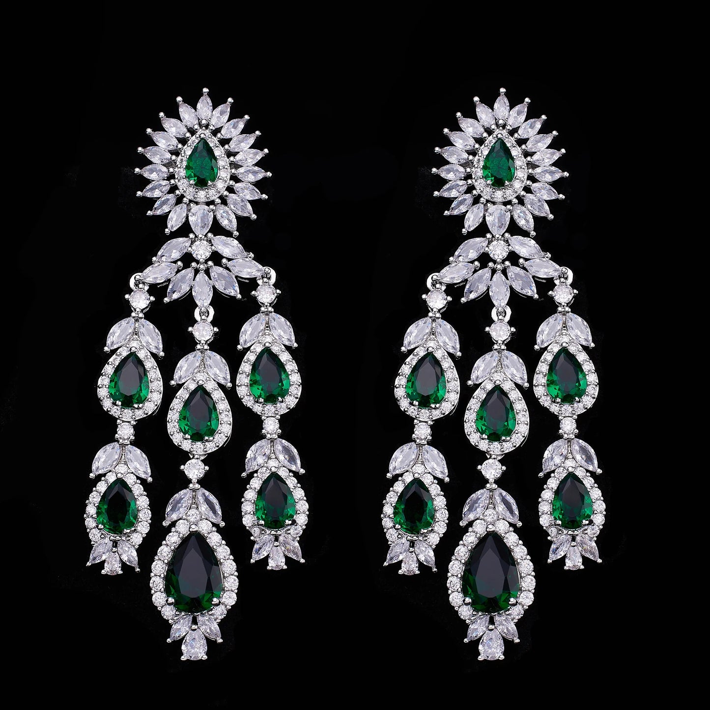 2024 Hot selling 3A Zircon Luxury 4-piece Bridal Wedding Jewelry Set Crystal Necklace Set Dubai Jewelry Set