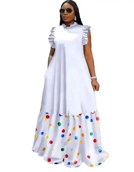Elegant African Dresses for Women 2022 Dashiki Autumn Spring Maxi Dress Ladies Traditional African Clothing