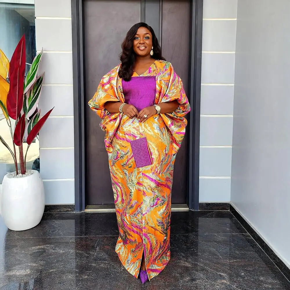 Luxurious african dresses for woman  jacquard fabric african dresses  church african dresses for woman party