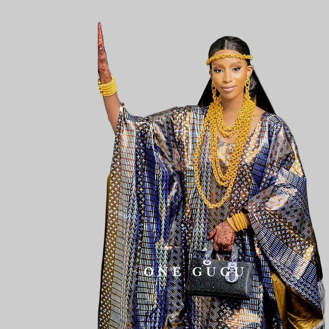 African Traditional Dashiki Print Bazin Riche Boubou Gown Dresses