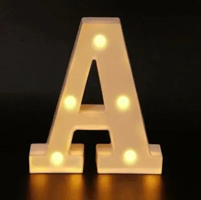 Alphabet LED Night Lights Number Letter Lamp 16cm