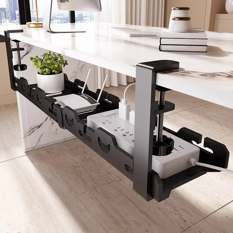 Telescopic Under Desk Cable Management Tray –  Storage Rack