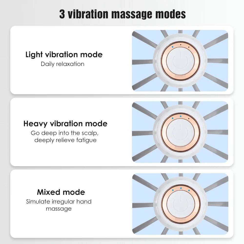 Electric Scalp Massager - Octopus Claw Head Massager for Stress Relief Headache Vibration