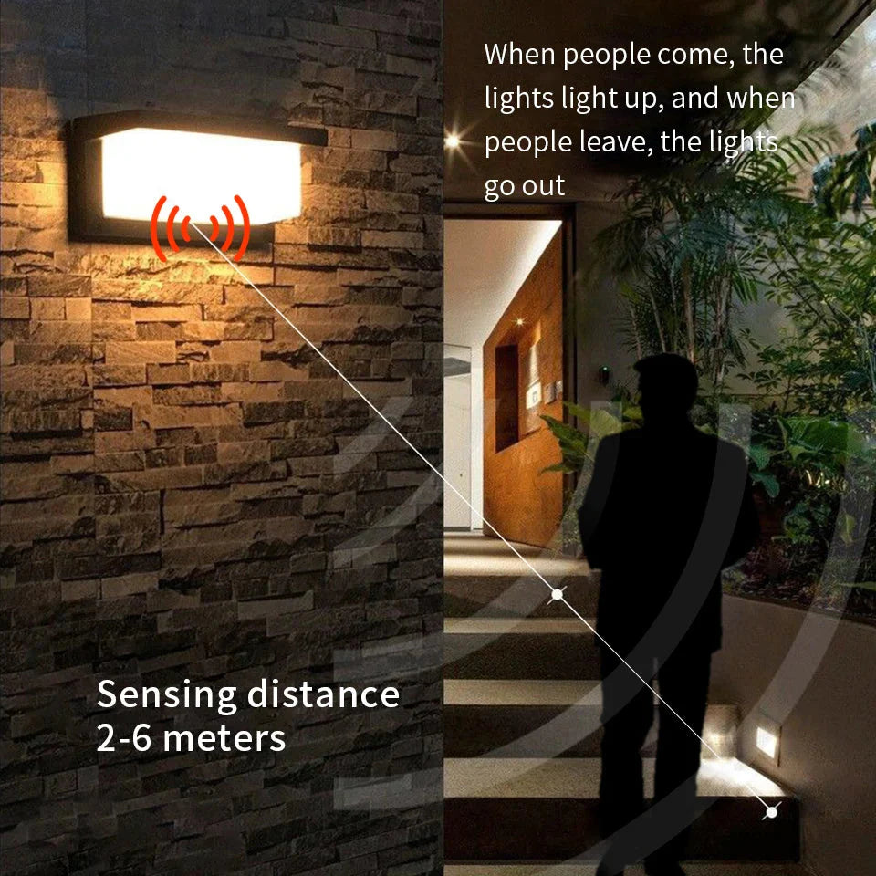 Led Outdoor Wall Light Waterproof IP66 Motion Sensor