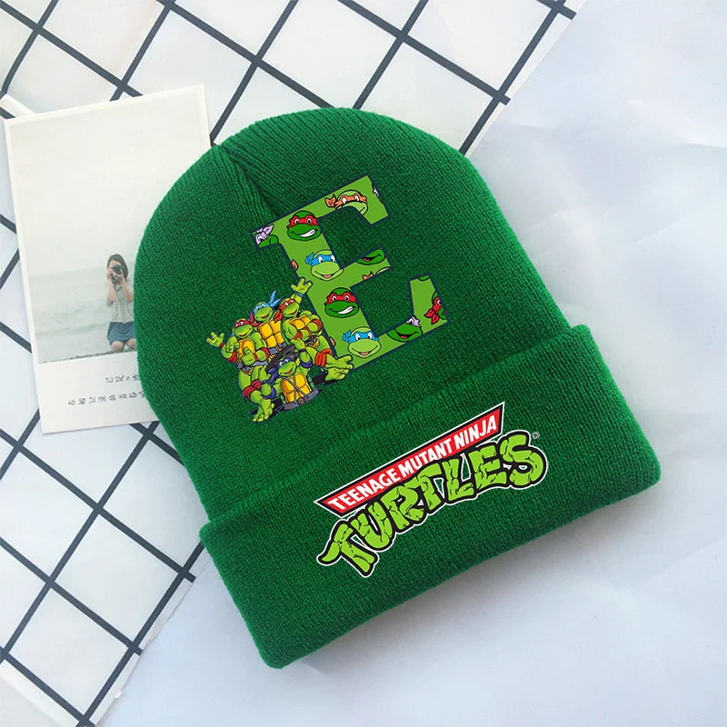 Ninja Turtles Boys Knitted Hats Children Headgear Cotton Winter Cute Woolen Cap Student Bonnet Cartoon Anime Kids Birthday Gifts