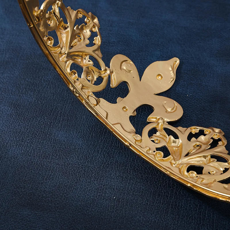 Retro Court Royal Crowns Queen King Pageant Prom Tiara Diadem Hair Ornaments Important Occasion Head Jewelry Accessories
