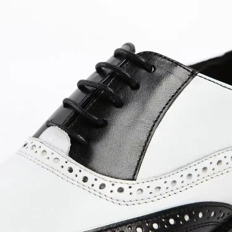 Men's Leather Shoes New Brogue Carved Large Size Shoes for Men Color Matching Quality Business Drive Men's Dress Leather Shoes