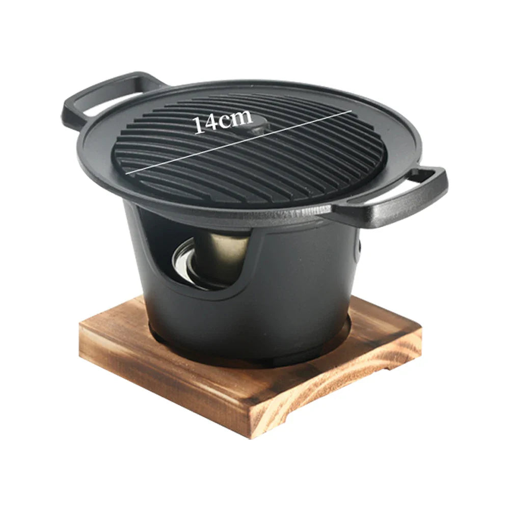 Mini Barbecue Stove Detachable Japanese Alcohol Stove Non-stick BBQ Grill Furnace Roasting Meat Tool for Picnic Camping Stove