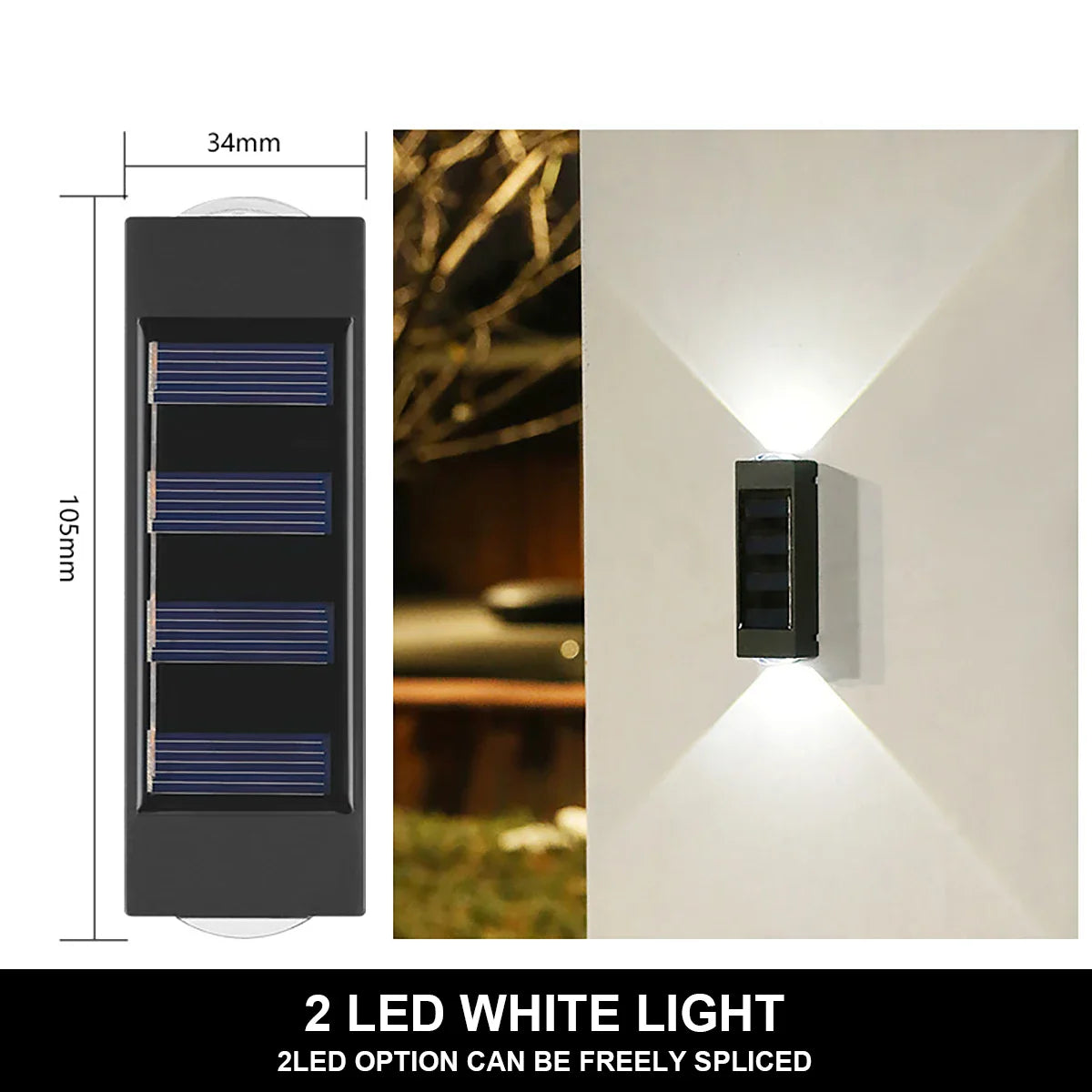 Solar LED Wall Lamp Outdoor Waterproof