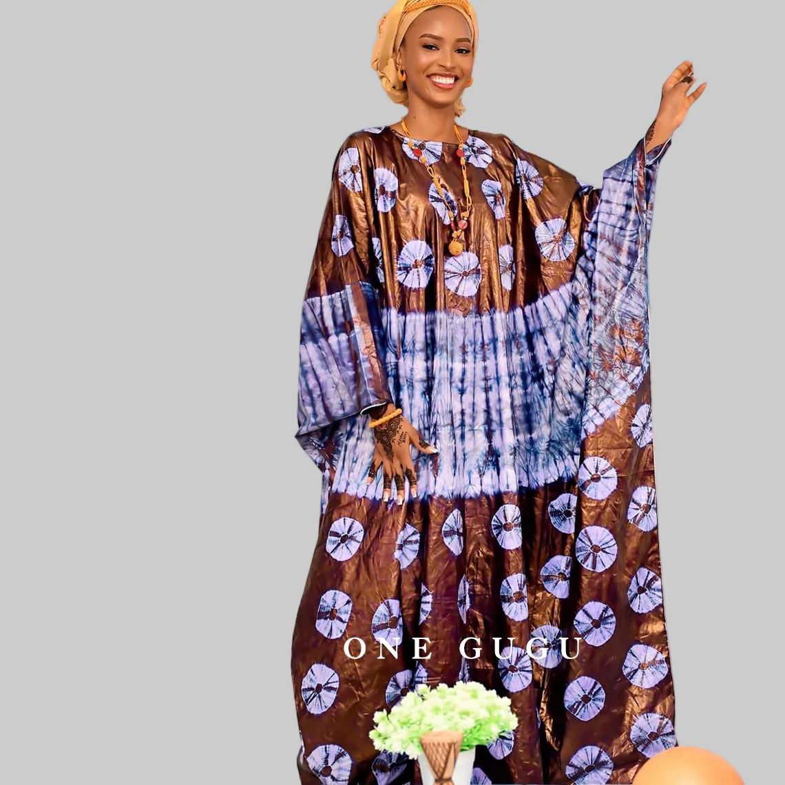 African Traditional Dashiki Print Bazin Riche Boubou Gown Dresses