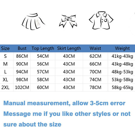 Pleated Skirt Set with Shirt &  Tie Anime Girl Clothes Women Jk Full Set Sailor Fuku
