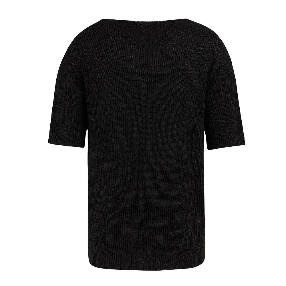 New 2025 Men's Summer Short Sleeve Knit Tops Shirts Casual V-neck British Loose Shirts Male Solid Shirts for Men Fashion Tops