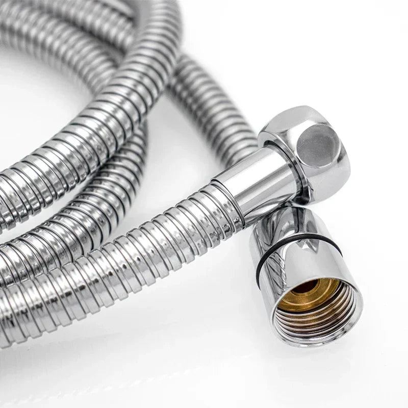 Shower Hose 1.5M Stainless Steel - Flexible Handheld Shower Head Pipe Explosion-Proof Bathroom