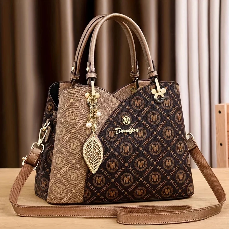 3pcs Set Women'S Tote Bag, Classic Large Capacity, Elegant Casual Handbag, High-Quality Faux Leather, Ivory White, Magnetic Clos