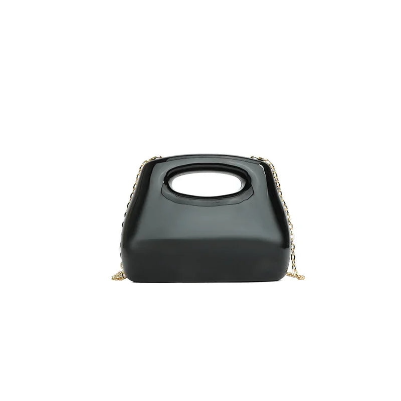 Golden Acrylic Women Hobo Bags Luxury Designer Clear Beach Handbags Dinner Party Wedding Round Top Handle Evening Clutch Purse