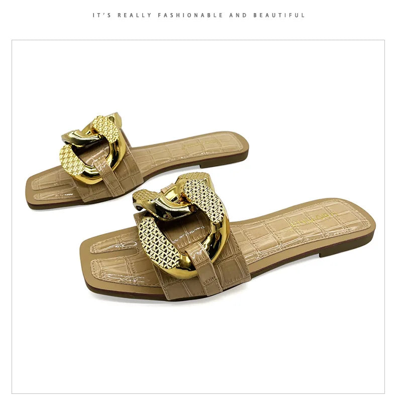 High Quality PU Purses And Sandals Sets Flat Shoes And Bag Set Matching Handbags For Women Slippers Flip Flops Women Shoes