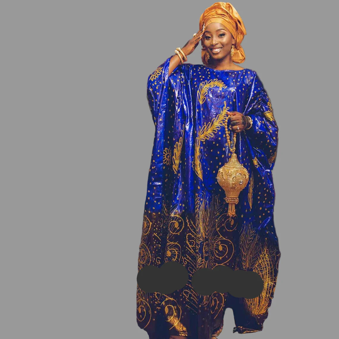 African Traditional Dashiki Print Bazin Riche Boubou Gown Dresses