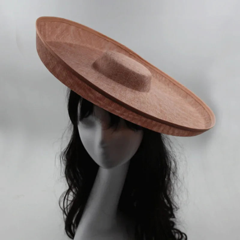 42CM Fascinator Base Big Hat Women Wedding DIY Millinery Cap Hair Accessories Make For Fascinators Hat Derby Wide With Hair Clip