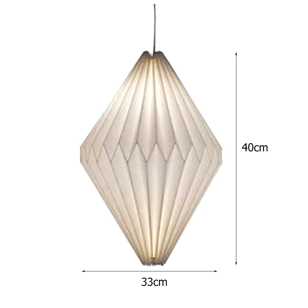 Nordic Creative Paper Origami Lantern Shade Foldable Hanging Pendant Light Art Decor for Living Room Bedroom Dining Room Decor