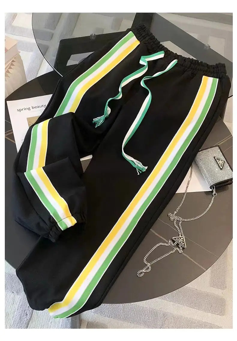 Spring and Autumn New Casual Sports Set for Women, Fashionable and Western Style Street Explosion Running Hoodie Two Piece Set