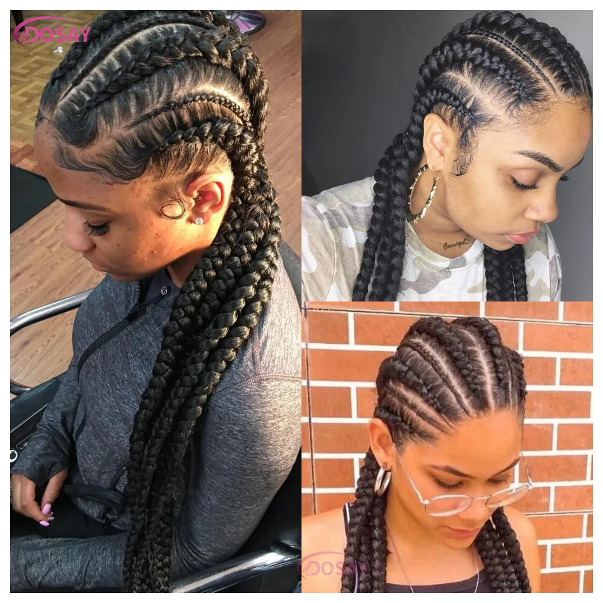 36" Cornrows Box Synthetic Hair Braided Wigs #27 Blonde Knotless Full Lace Braided Wigs For Black Women Braiding Wigs African