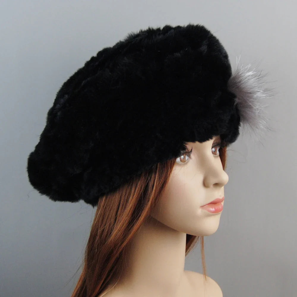 Winter Women's Faux Fur Hats And Scarves