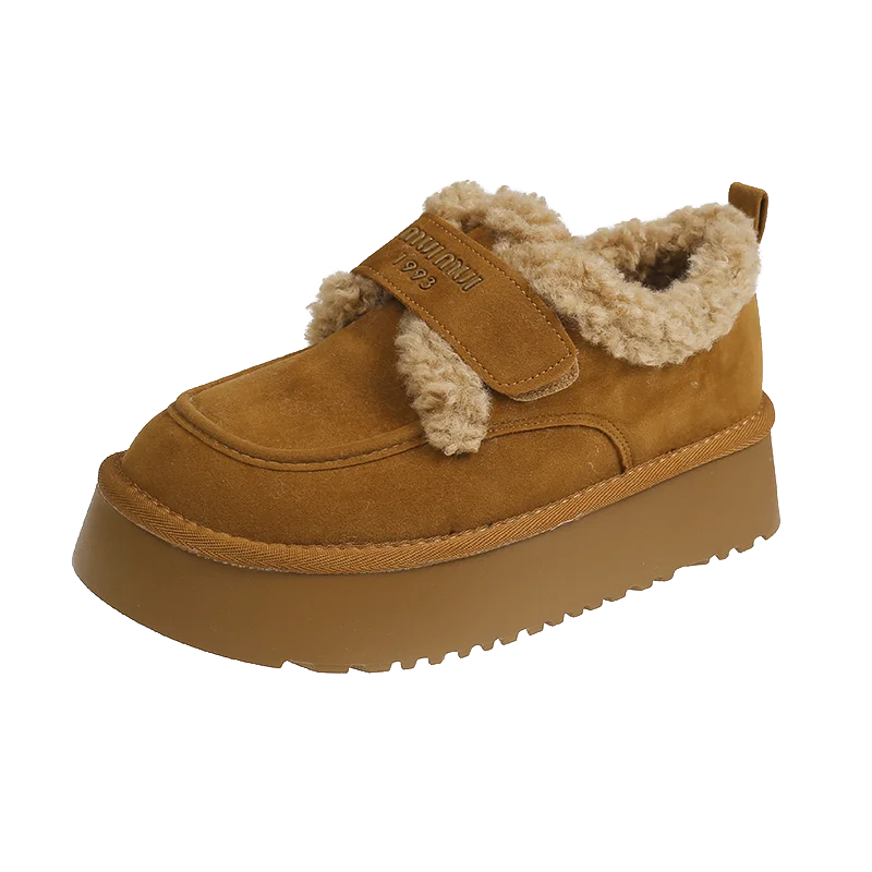 Thicken Plush Winter Women's Non Slip Thick Bottom Ankle Snow Boots