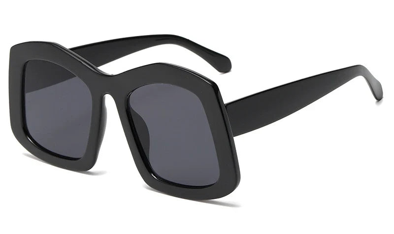Retro Big Square Gradient Orange Sunglasses For Women New Fashion Luxury Designer Unique Oversized Ladies Sun Glasses Shades