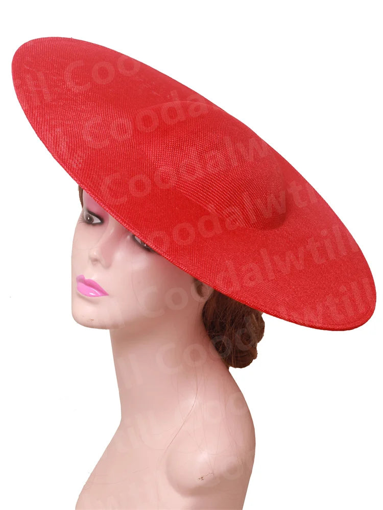40CM Big Fascinators Base DIY Hair Accessories Hat Women Derby Wedding Headpiece Ladies Church Race Maillinery Cap Supplies
