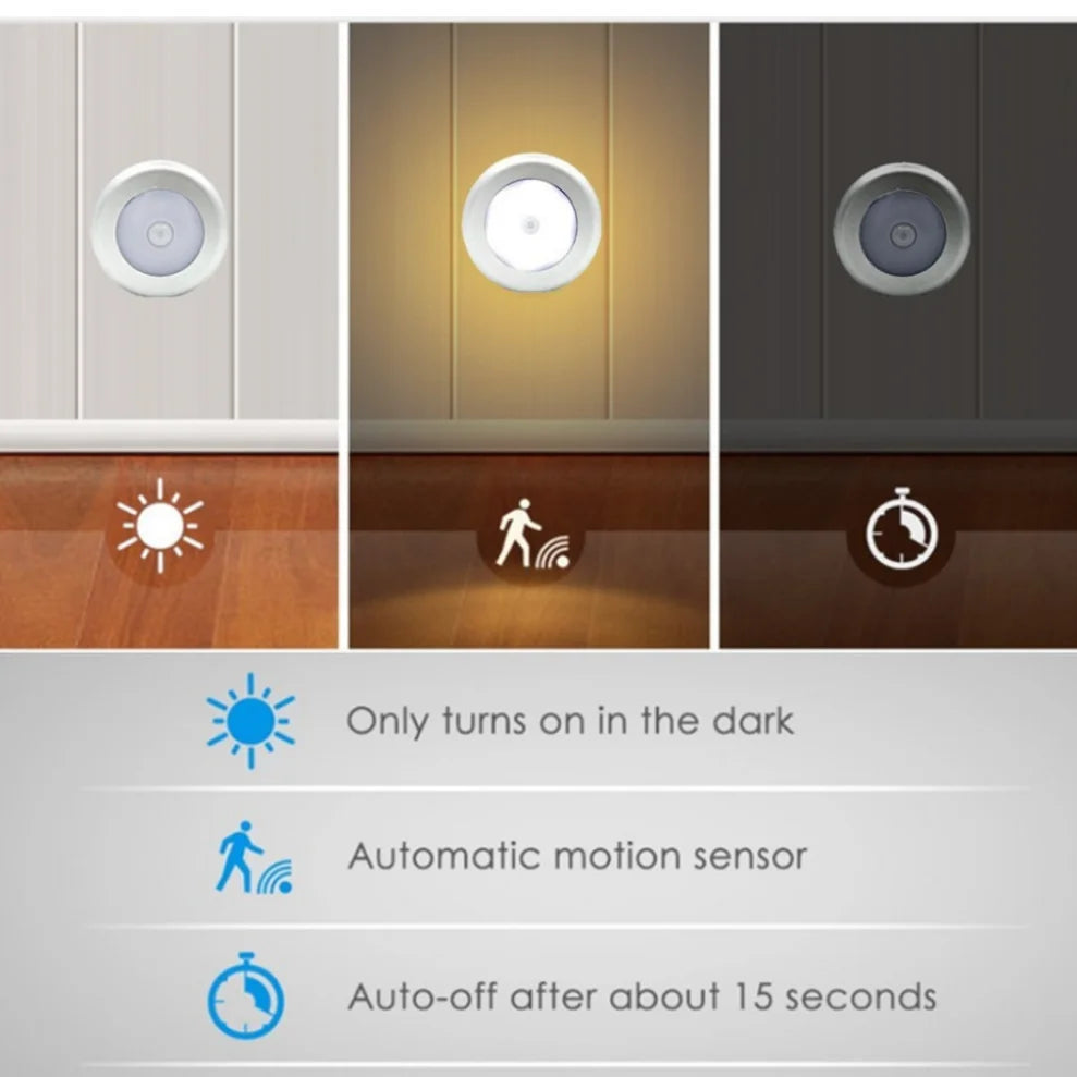 Motion Sensor Night Light 6LED LED Human Body Induction