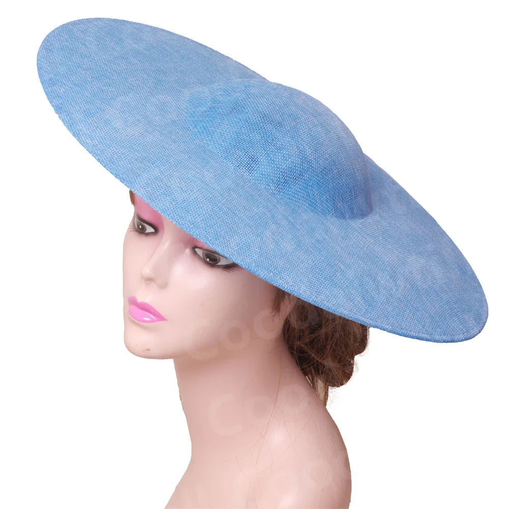 40CM Big Fascinators Base DIY Hair Accessories Hat Women Derby Wedding Headpiece Ladies Church Race Maillinery Cap Supplies