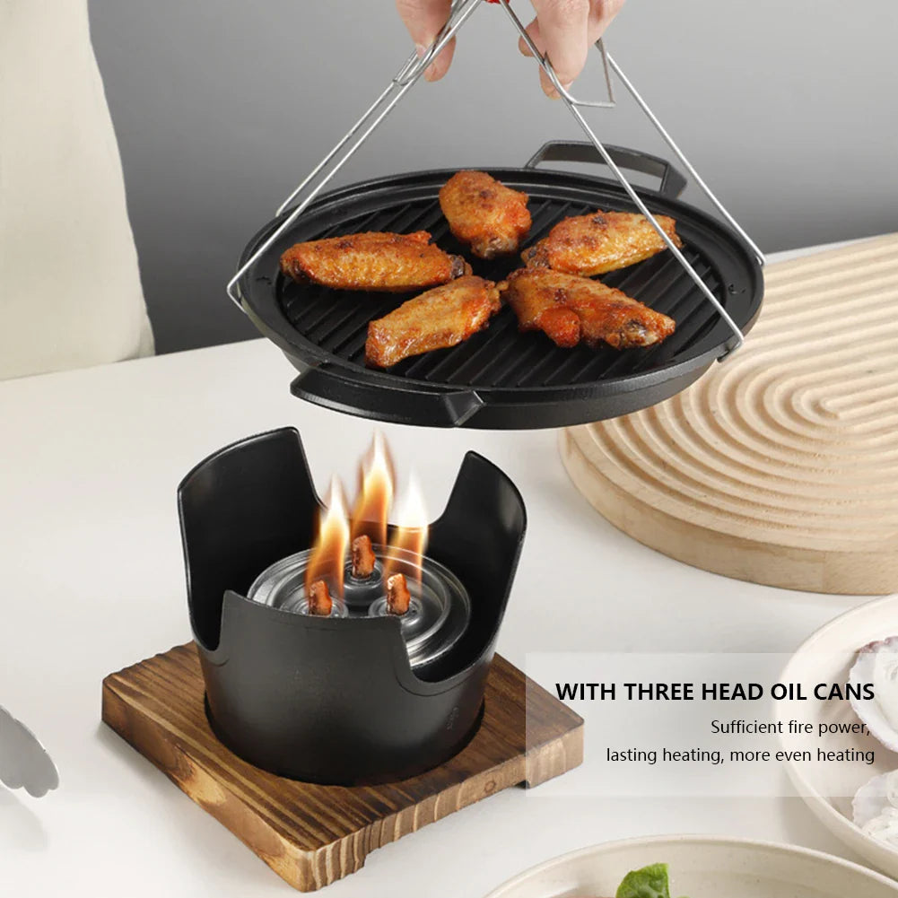 Mini Barbecue Stove Detachable Japanese Alcohol Stove Non-stick BBQ Grill Furnace Roasting Meat Tool for Picnic Camping Stove