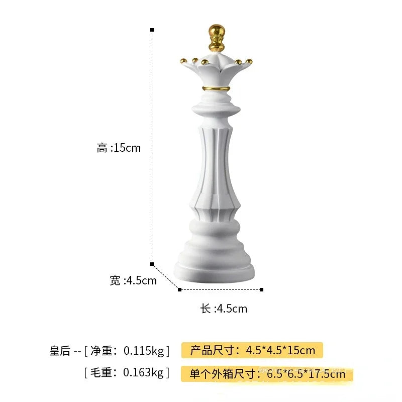Resin Retro International Chess Figurine