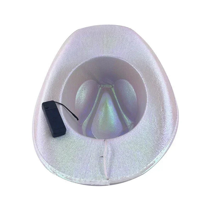 LED Light-Up Cowboy & Cowgirl Hat – Luminous Western Party Cap for Dancing, Dress-Up & Festivals