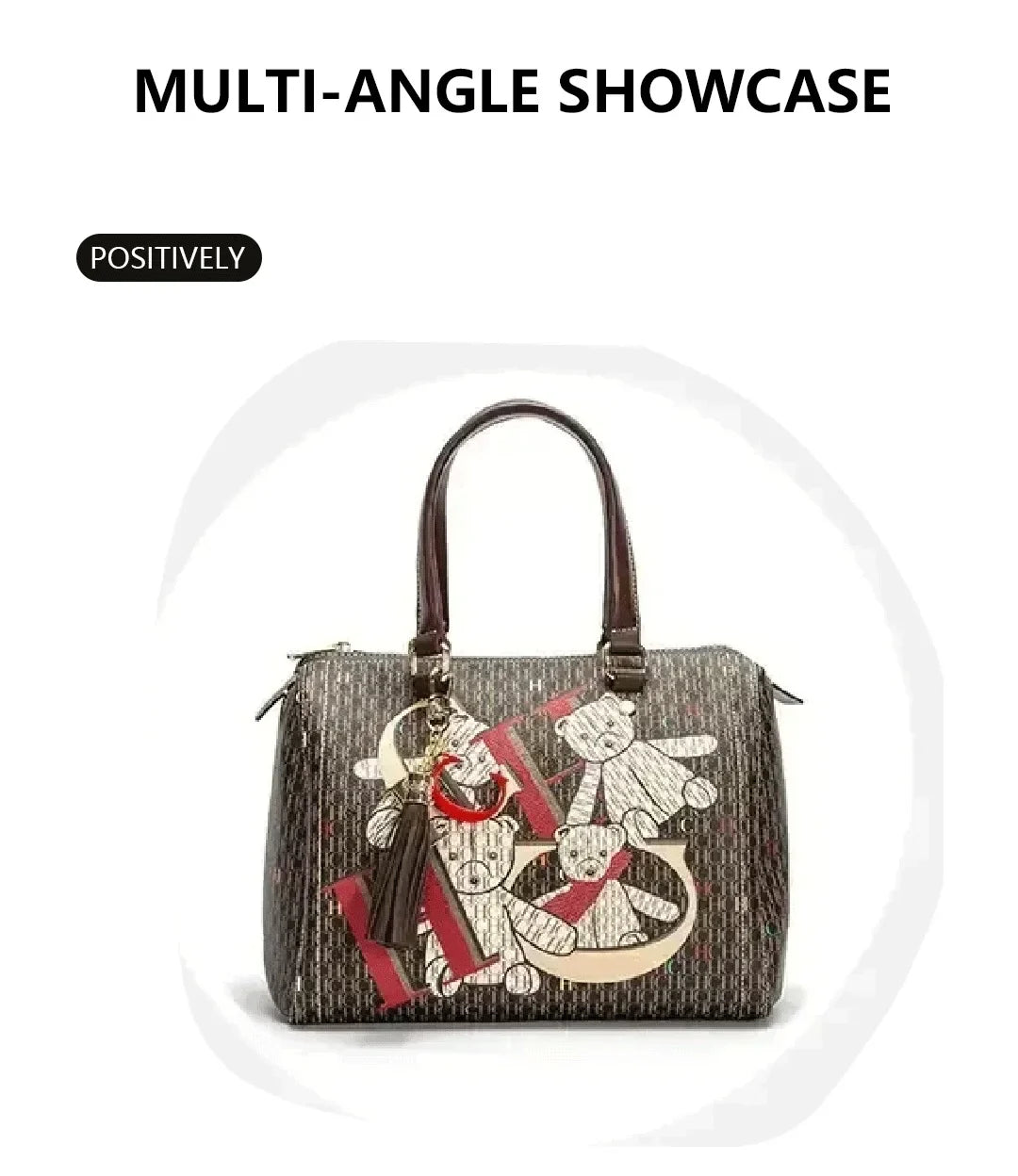 Women's Commuter Crossbody Colorful Printed Monogram Bag