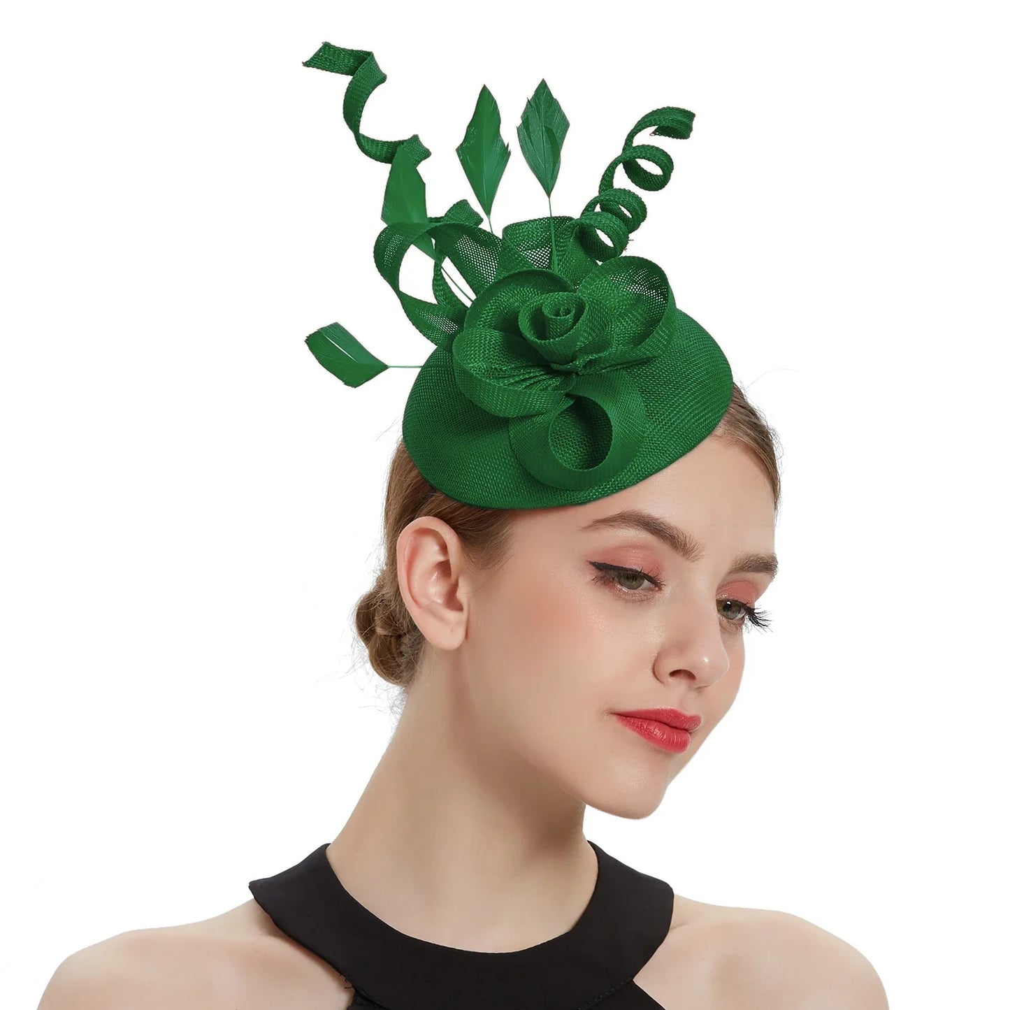 2025 Women Fascinator Hat Folding accessories Headband Bridal Hair Clip Accessories Kentucky Derby Cocktail Party Festival Hat