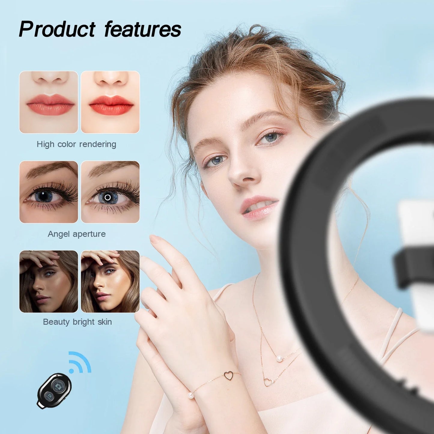 Photo Led Selfie Ring Light Phone Remote Control